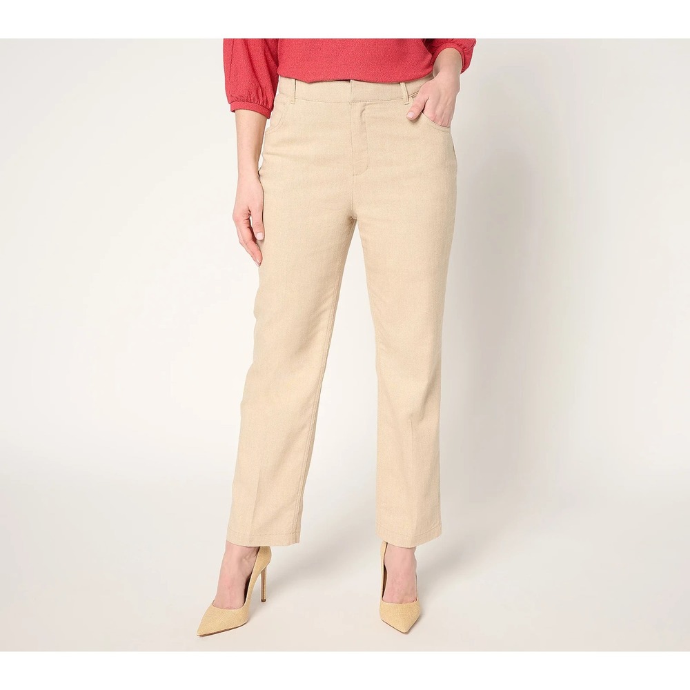 BEAUTIFUL by Lawrence Zarian Regular Stretch Twill Ankle Pant Khaki, 16  #19